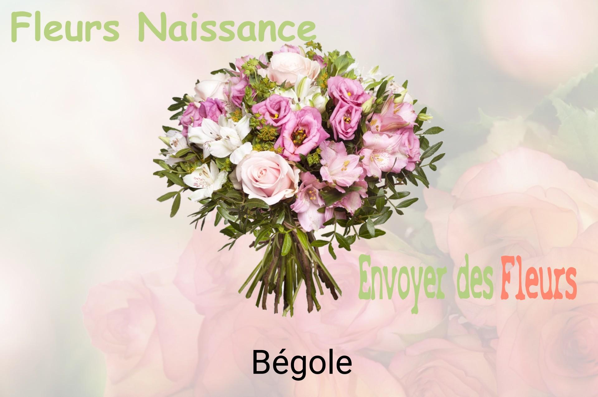 Bouquet de fleurs de naissance livré à Bégole